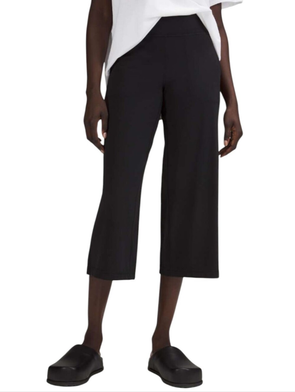 Lululemon Align Super-High-Rise Wide-Leg Crop Women's 8 Black